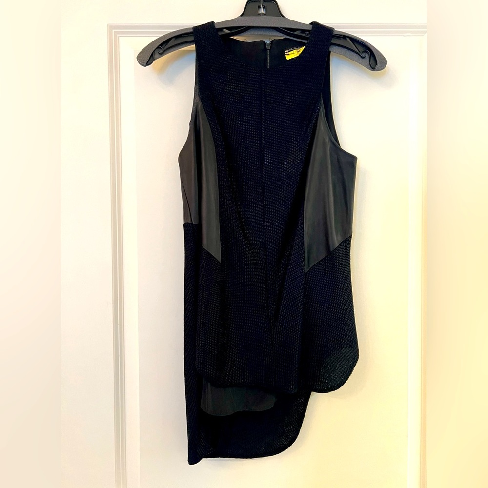 Rag and bone black leather top